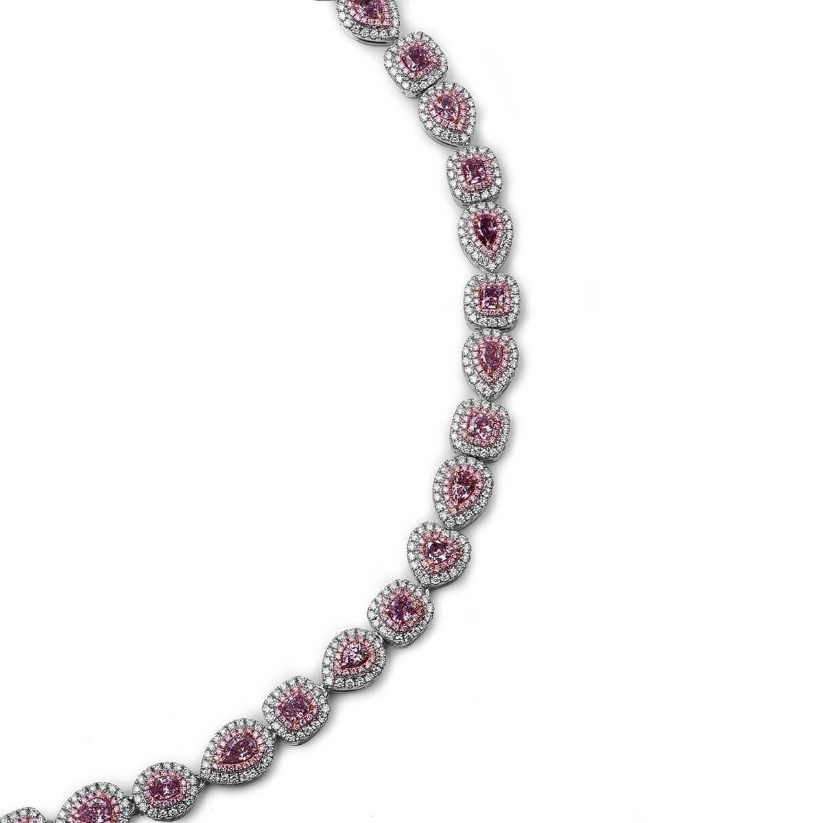 Fancy Orangy Pink Diamond Necklace, 14.29 Ct. TW, Pear shape, GIA Certified, JCNF05383077