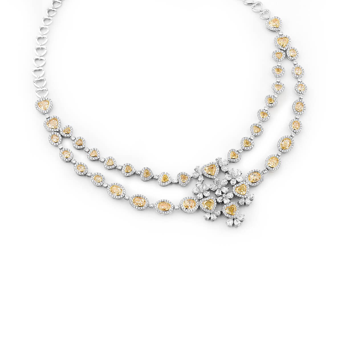 Fancy Yellow Diamond Necklace, 32.62 Ct. TW, Mix shape