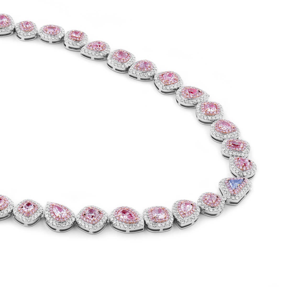Fancy Light Purplish Pink Diamond Necklace, 10.48 Ct. (18.84 Ct. TW), Pear shape, GIA Certified, JCNF05388729