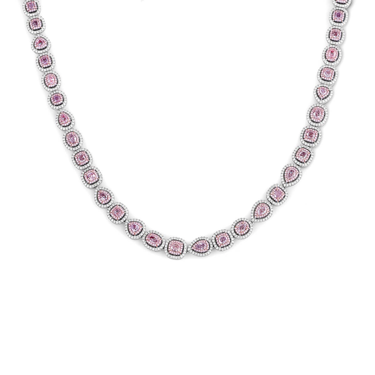 Fancy Light Purplish Pink Diamond Necklace, 9.24 Ct. (16.79 Ct. TW), Mix shape, GIA Certified, JCNF05391256
