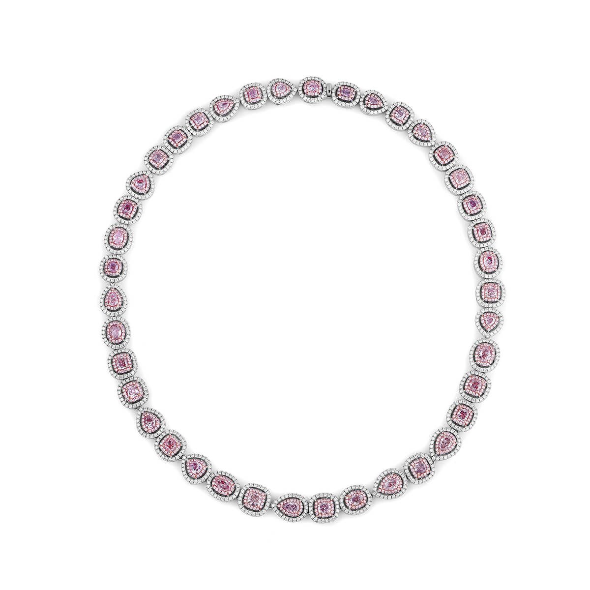 Fancy Light Purplish Pink Diamond Necklace, 9.24 Ct. (16.79 Ct. TW), Mix shape, GIA Certified, JCNF05391256