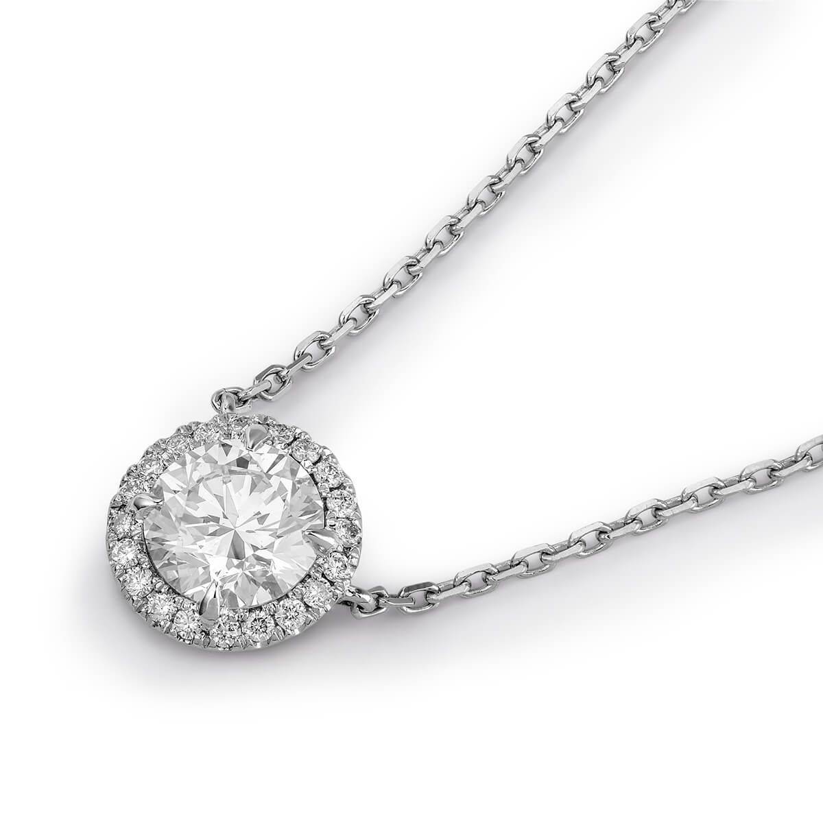  White Diamond Necklace, 1.69 Ct. TW, Round shape, GIA Certified, 6272454944