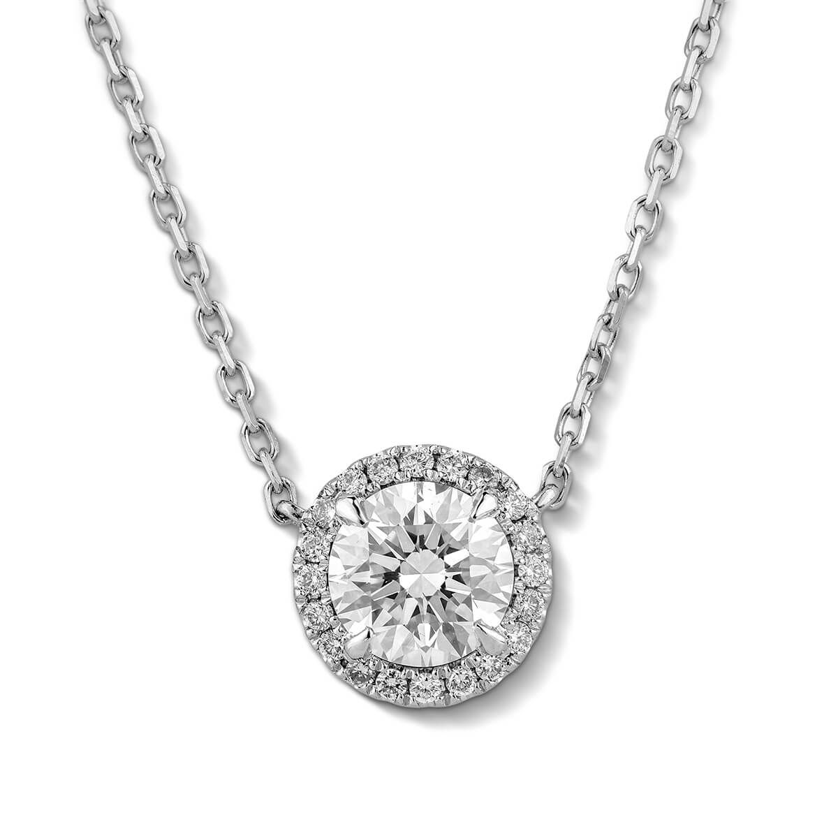  White Diamond Necklace, 1.69 Ct. TW, Round shape, GIA Certified, 6272454944
