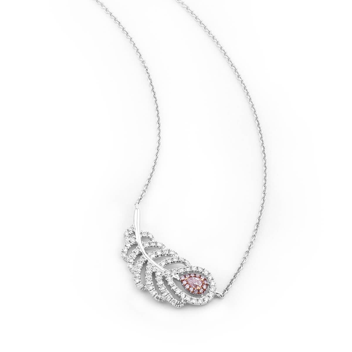 Fancy Brown Pink Diamond Necklace, 0.53 Ct. TW, Pear shape