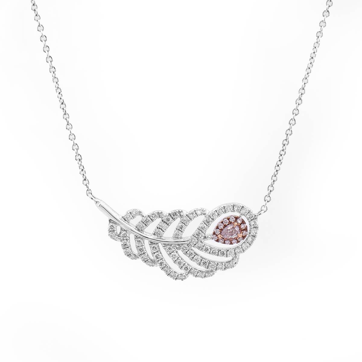 Fancy Brown Pink Diamond Necklace, 0.53 Ct. TW, Pear shape