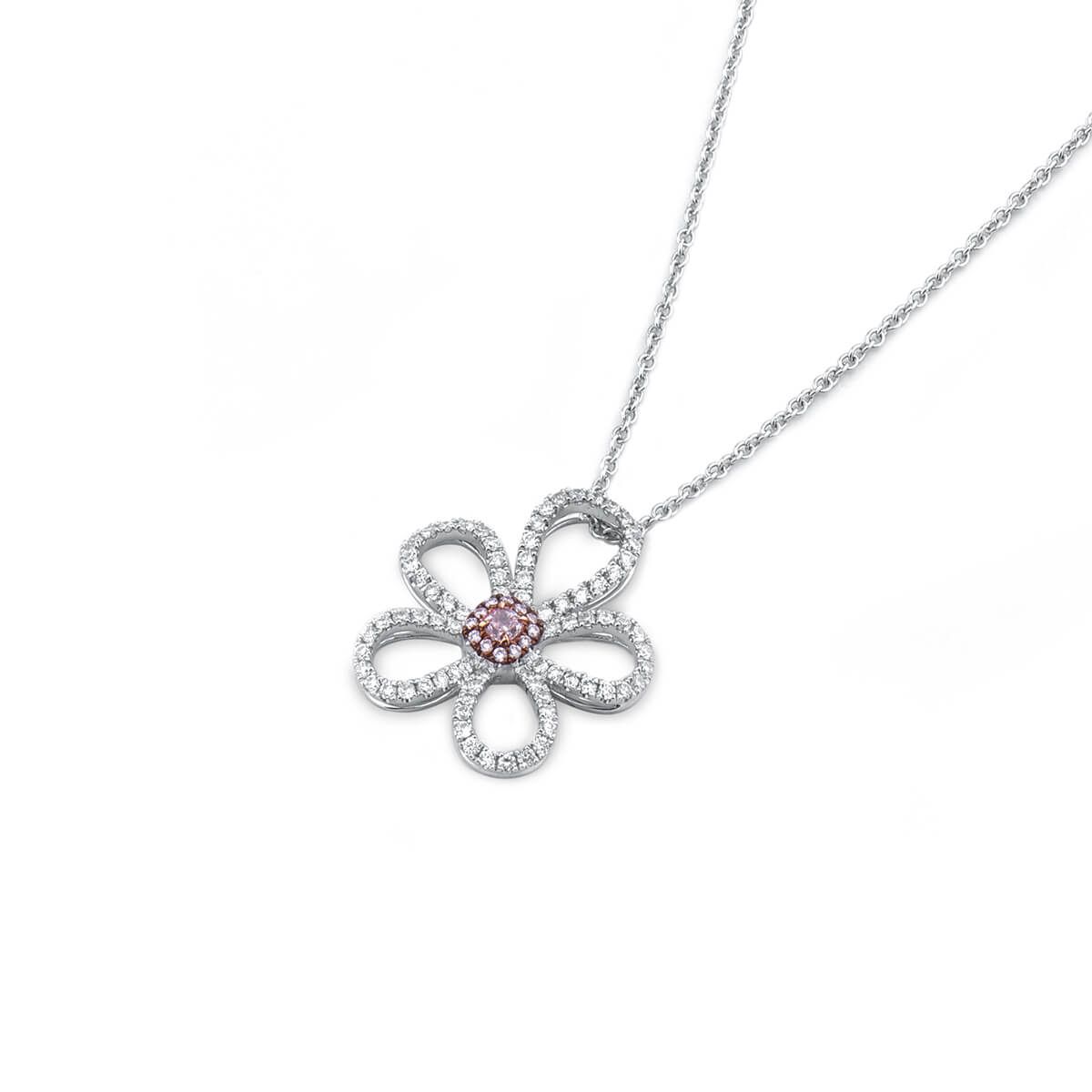 Fancy Brown Pink Diamond Necklace, 0.07 Ct. (0.52 Ct. TW), Radiant shape, EG_Lab Certified, J5926219438