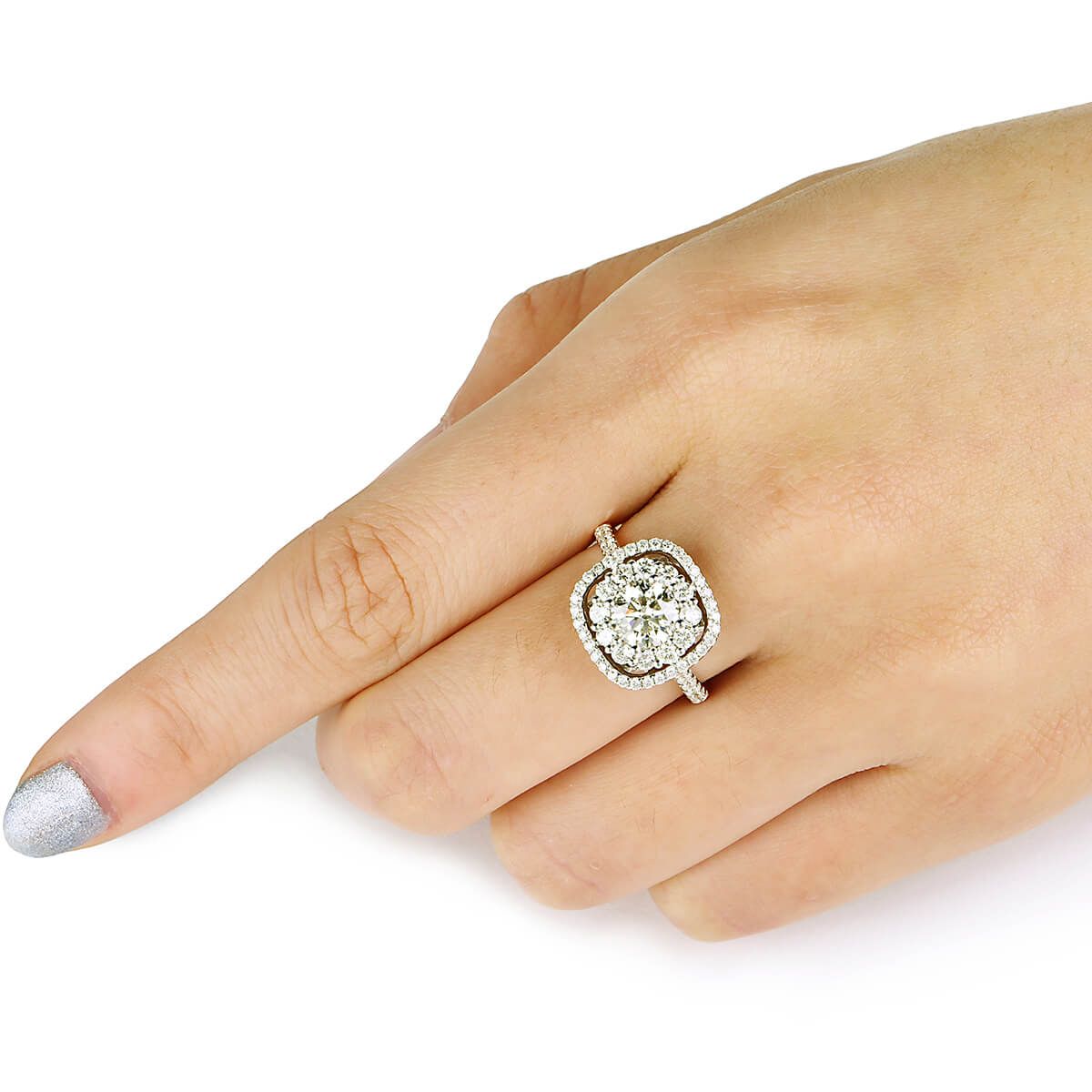  White Diamond Ring, 2.15 Ct. TW, Round shape, EGL IL Certified, EGLOO10470173