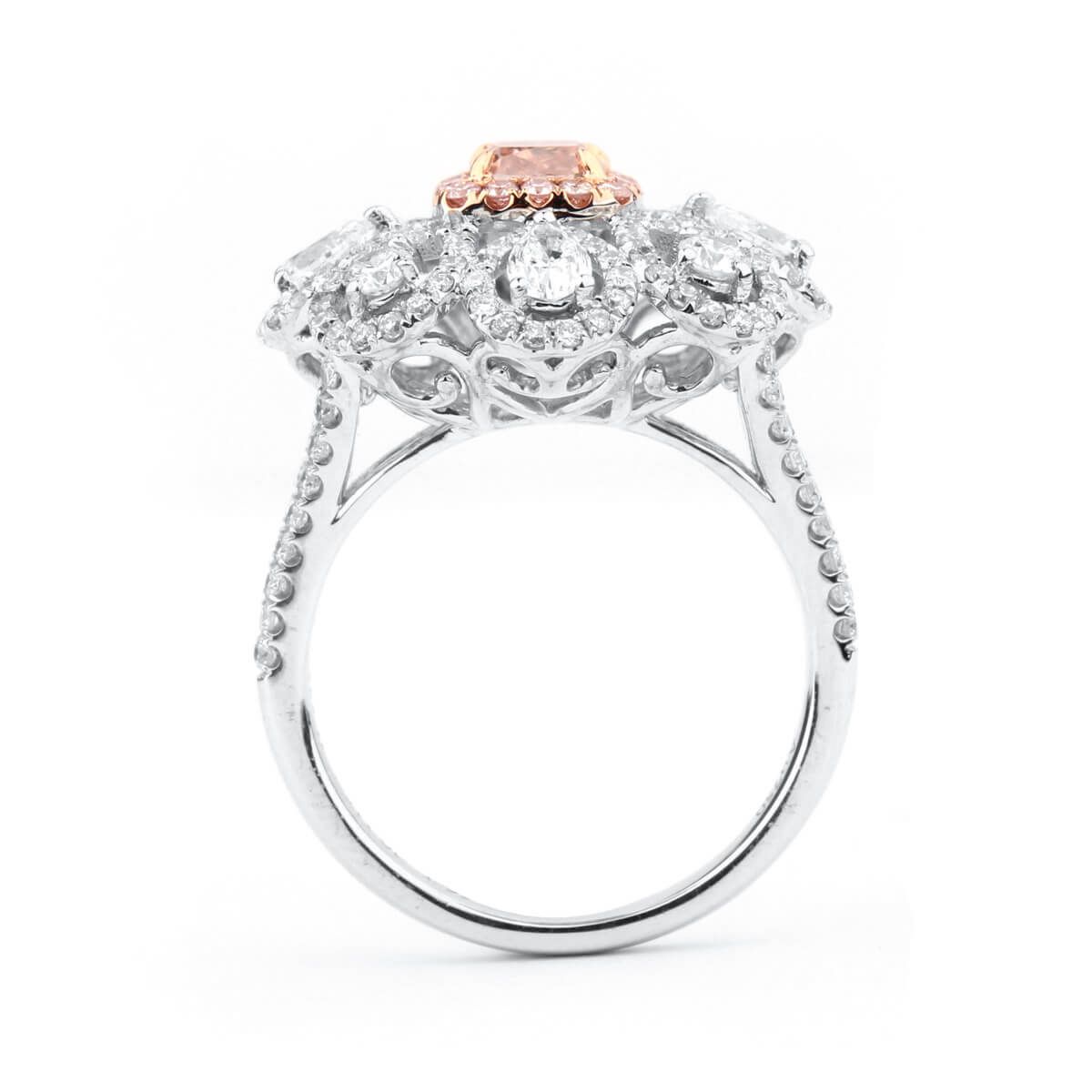 Fancy Orangy Pink Diamond Ring, 0.66 Ct. (2.31 Ct. TW), Radiant shape, GIA Certified, 1162871776