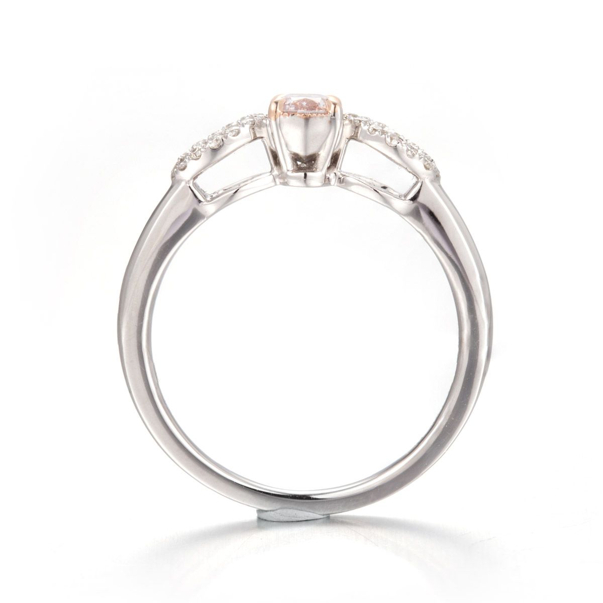 Light Pink Diamond Ring, 0.36 Carat, Cushion shape, GIA Certified, 6177599550