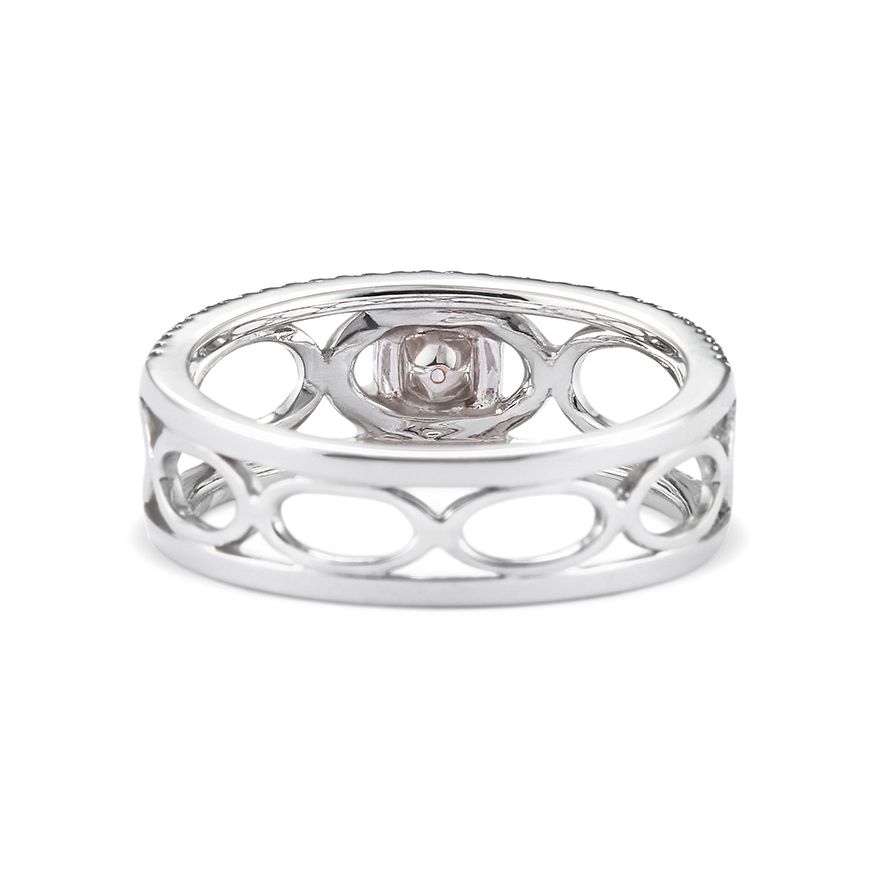 Fancy Pink Diamond Ring, 0.49 Ct. TW, Cushion shape, EG_Lab Certified, J520026