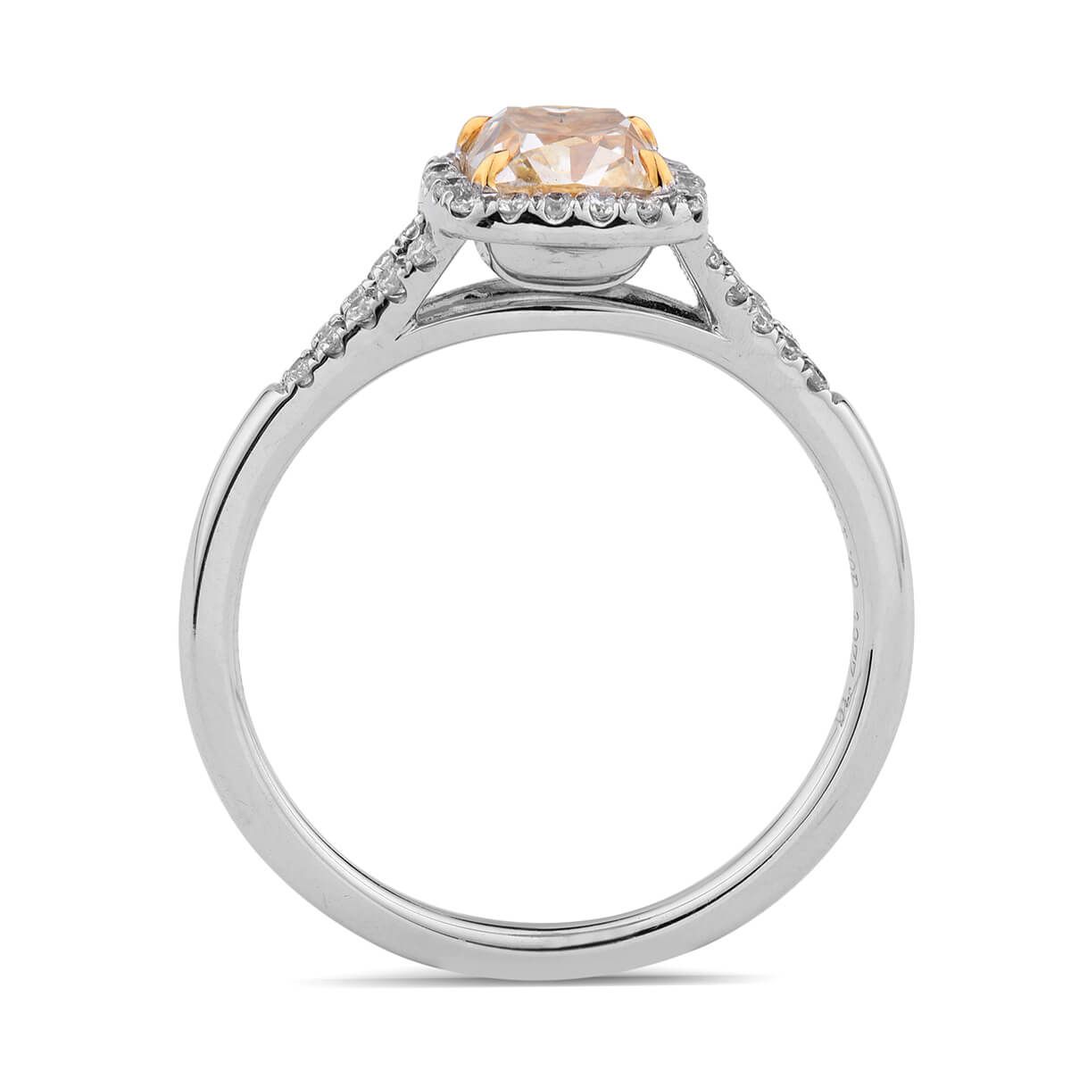 Fancy Light Yellow Diamond Ring, 1.40 Ct. TW, Cushion shape, EG_Lab Certified, J520146