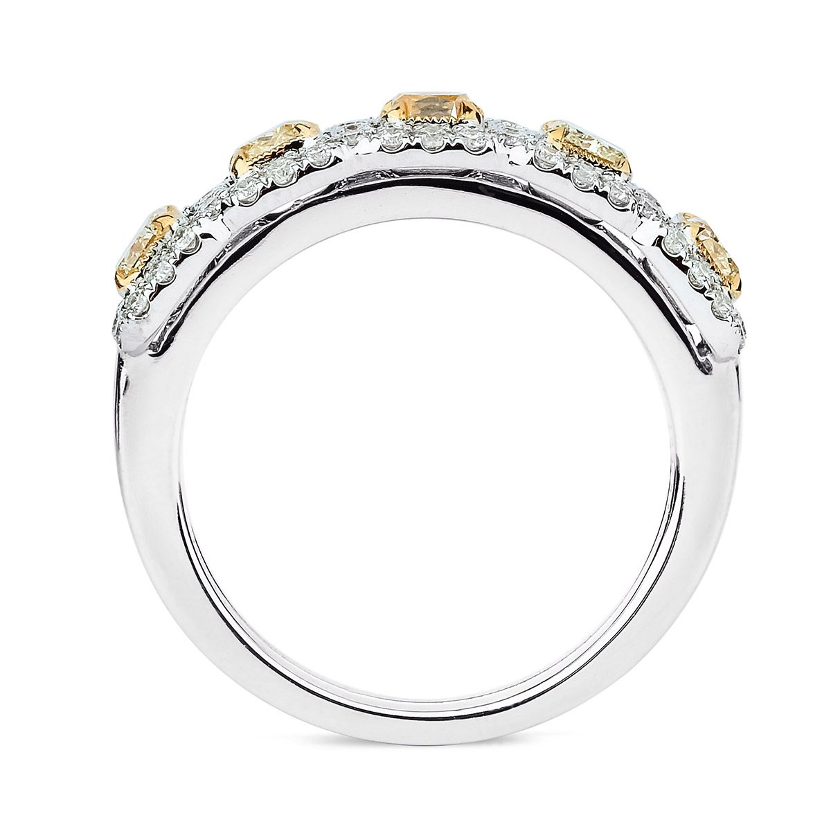 Fancy Intense Yellow Diamond Ring, 1.99 Ct. TW, Radiant shape