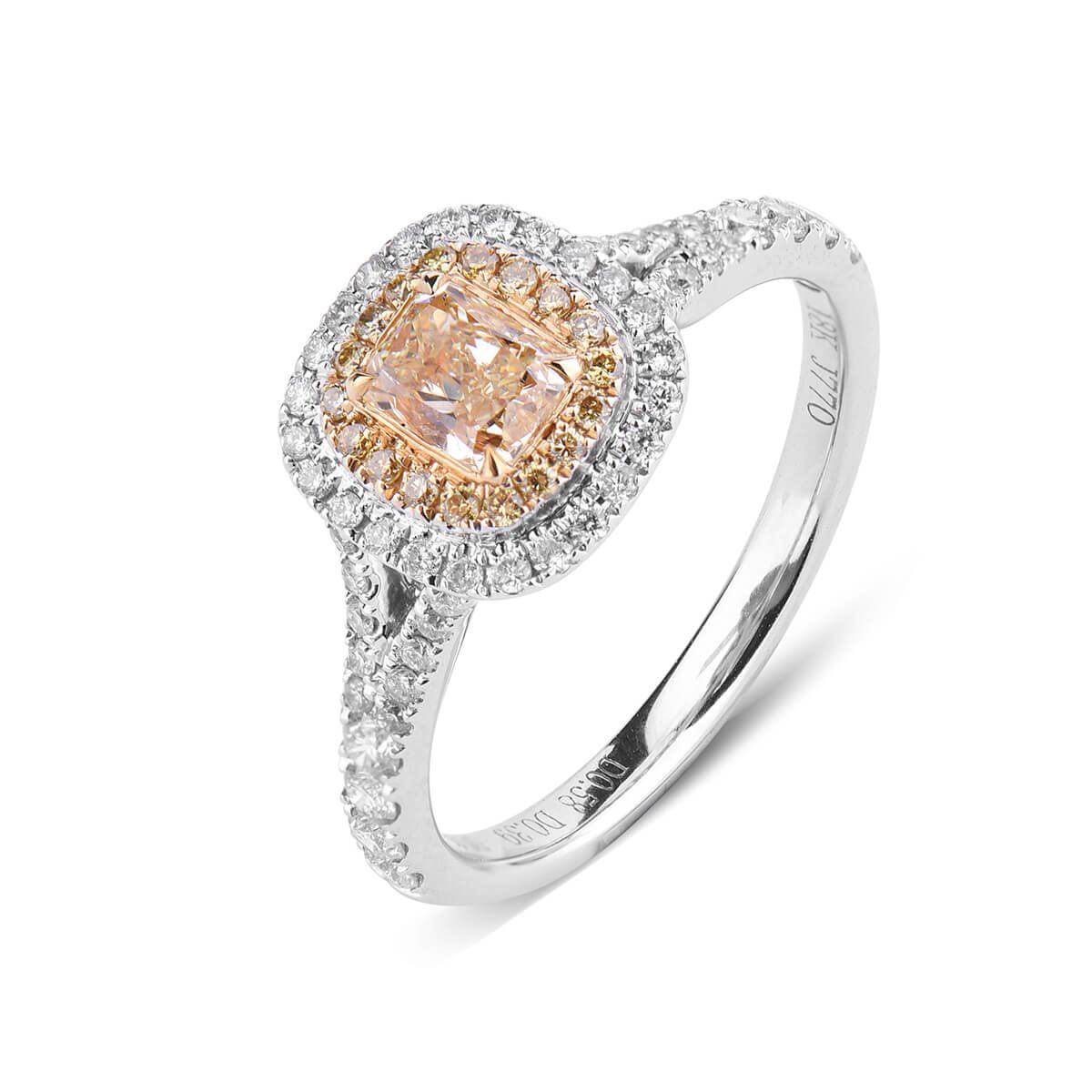 Fancy Yellow Diamond Ring, 0.58 Ct. (1.06 Ct. TW), Mix shape, ZSX Certified, 88857988466714