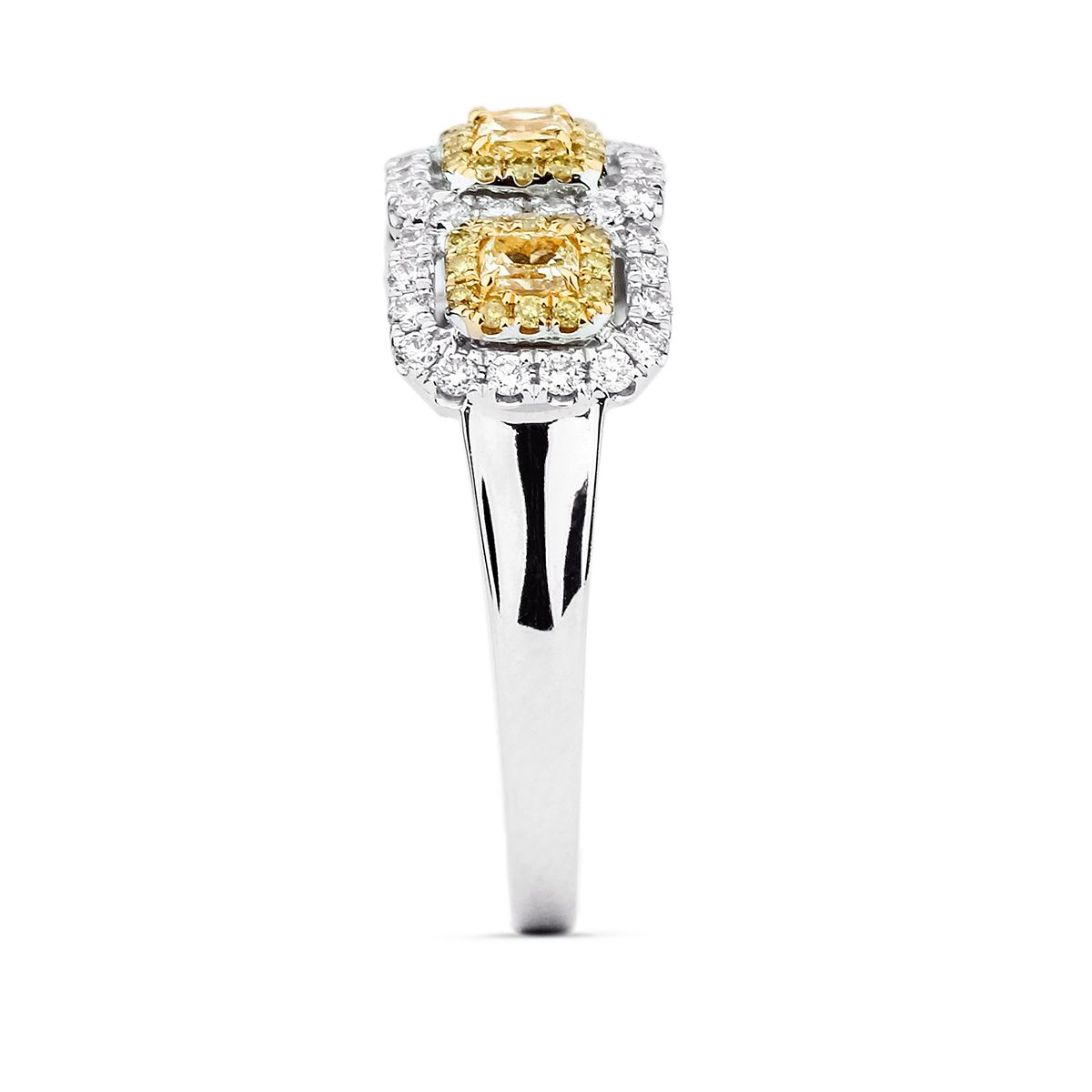 Fancy Intense Yellow Diamond Ring, 1.23 Ct. TW, Radiant shape