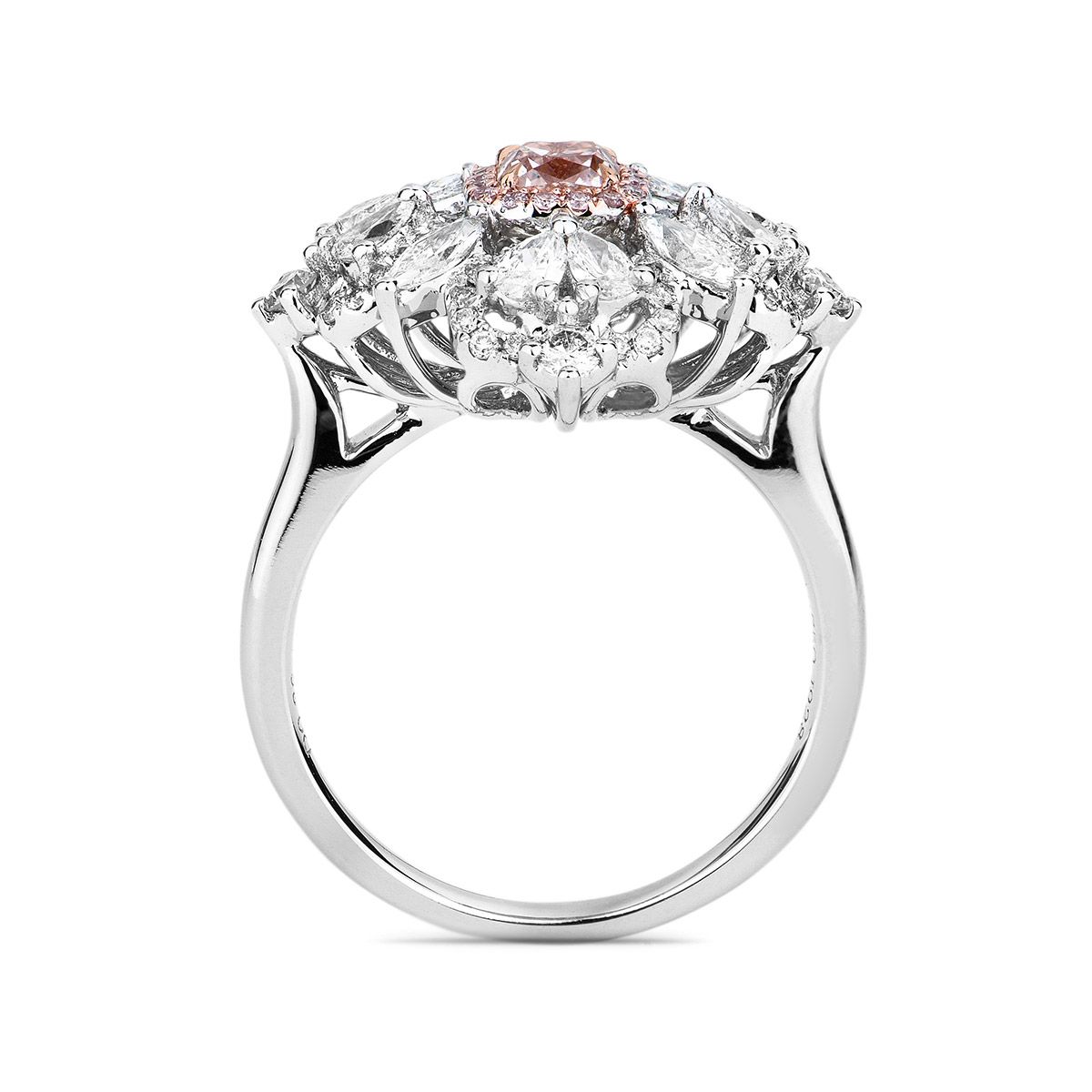 Light Pink Diamond Ring, 0.36 Ct. (1.58 Ct. TW), Radiant shape, GIA Certified, 1203460160