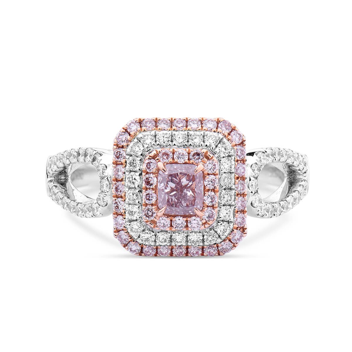 Fancy Brownish Pink Diamond Ring, 0.28 Ct. (0.87 Ct. TW), Radiant shape, GIA Certified, 2185351636
