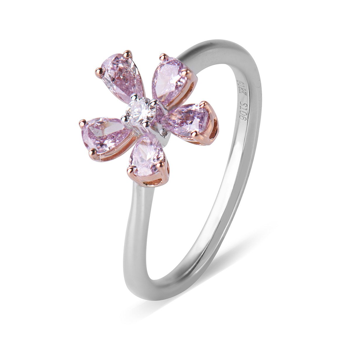 Fancy Pink Diamond Ring, 0.58 Ct. (0.63 Ct. TW), Pear shape, EG_Lab Certified, J5726166639