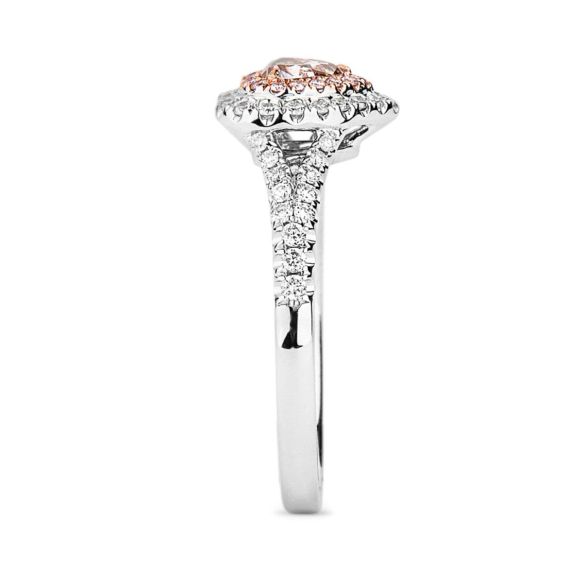Fancy Brownish Pink Diamond Ring, 0.37 Ct. (0.76 Ct. TW), Heart shape, GIA Certified, 2175388920