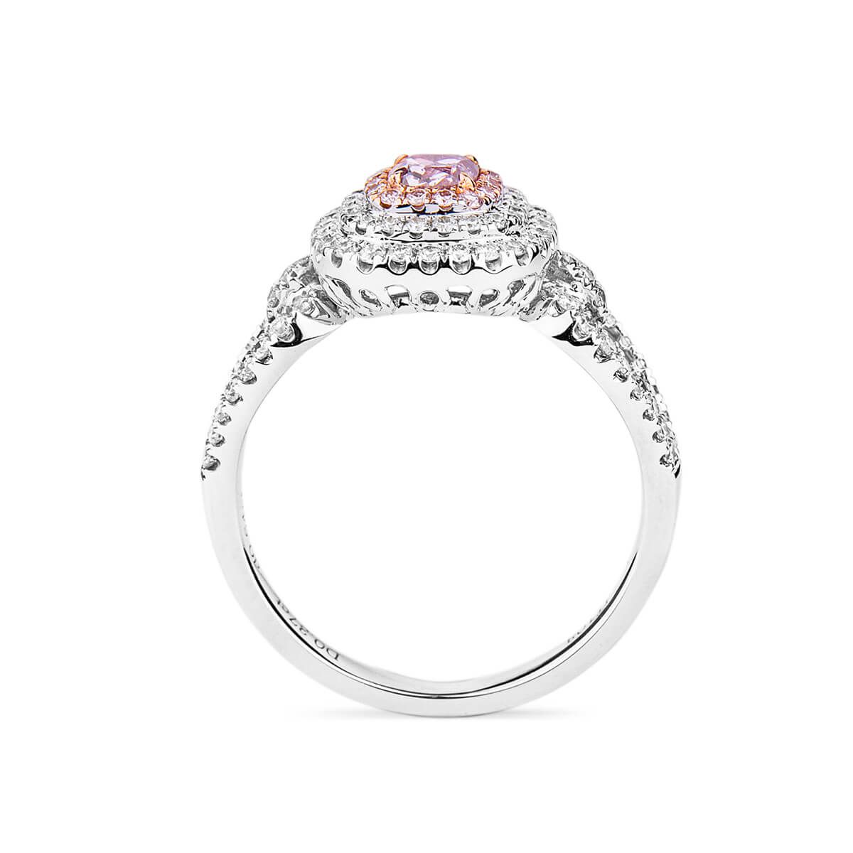 Fancy Pink Purple Diamond Ring, 0.37 Ct. (1.01 Ct. TW), Cushion shape, GIA Certified, 5182417510