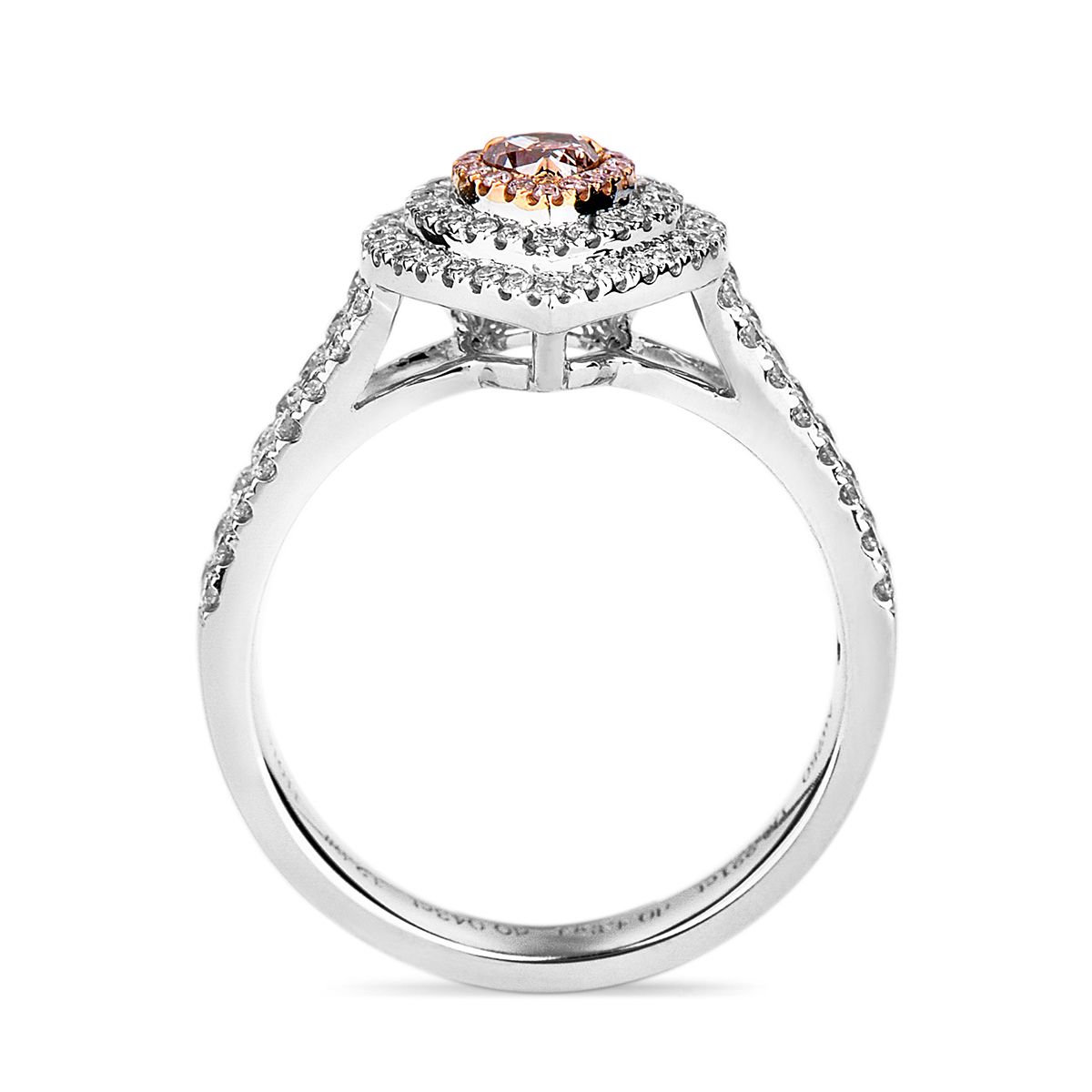 Fancy Pink Diamond Ring, 0.25 Ct. (0.73 Ct. TW), Pear shape, GIA Certified, 1208460075