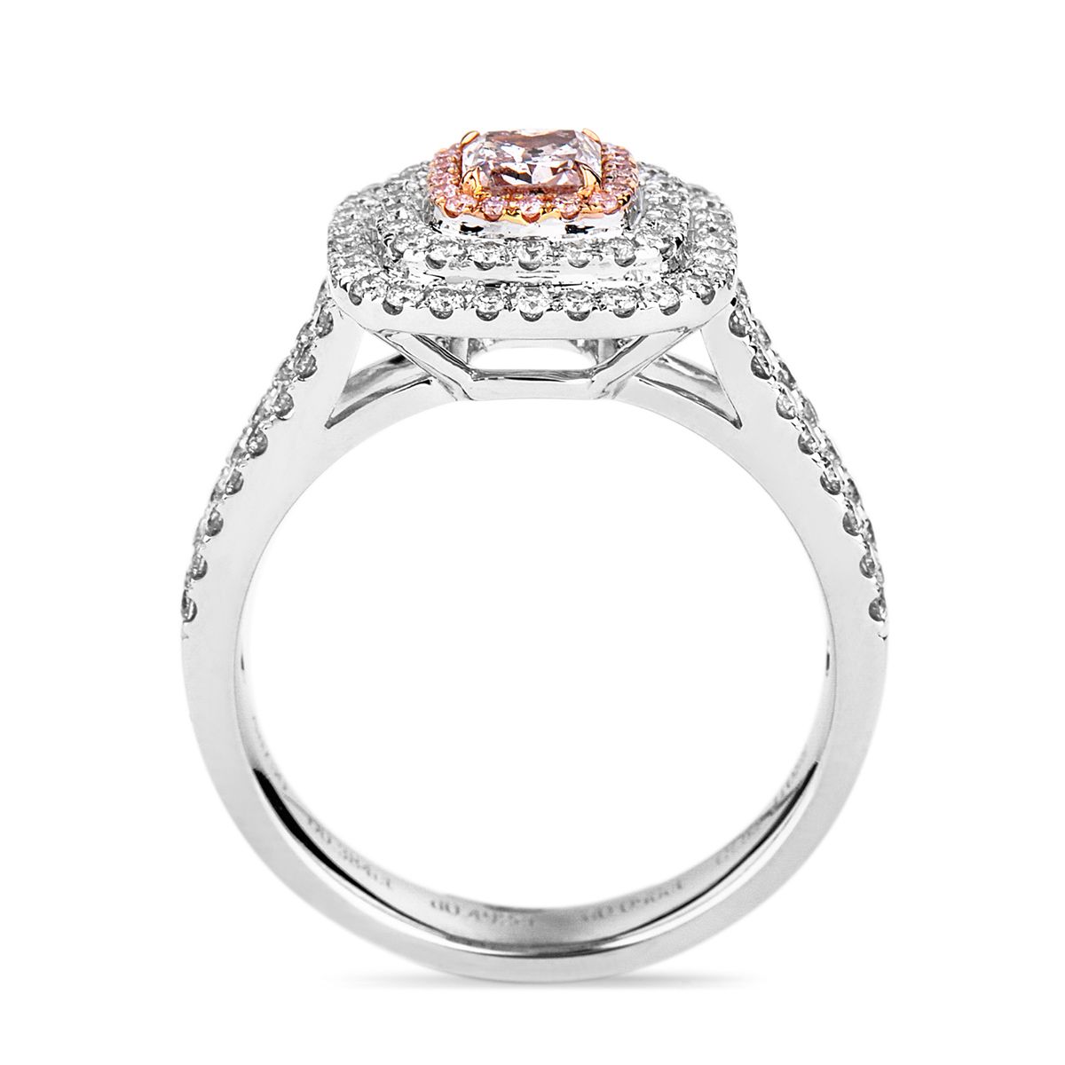 Fancy Pink Mix Diamond Ring, 0.93 Ct. TW, Cushion shape, EG_Lab Certified, J5826061937