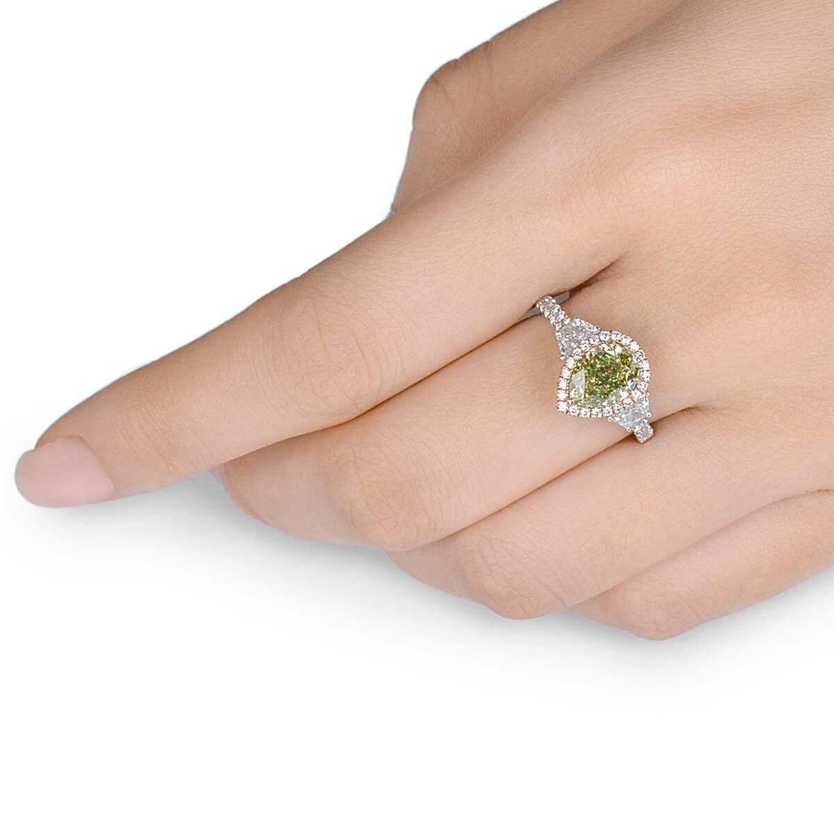 Fancy Light Yellow Diamond Ring, 2.02 Ct. (2.83 Ct. TW), Pear shape, EG_Lab Certified, J5726221530