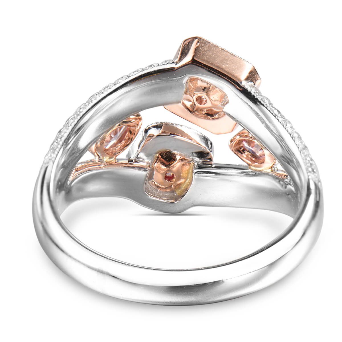Light Pink Diamond Ring, 0.39 Ct. (1.27 Ct. TW), Cushion shape, GIA Certified, JCRF05330500