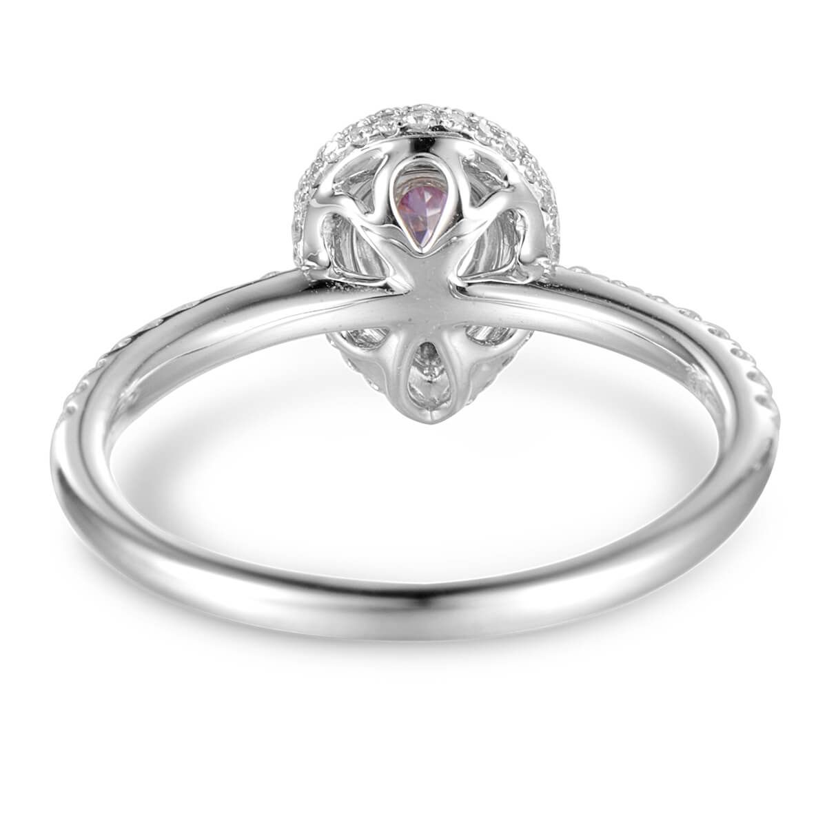 Fancy Pink Grayish Purple Diamond Ring, 0.12 Ct. (0.48 Ct. TW), Pear shape, GIA Certified, 2165046623