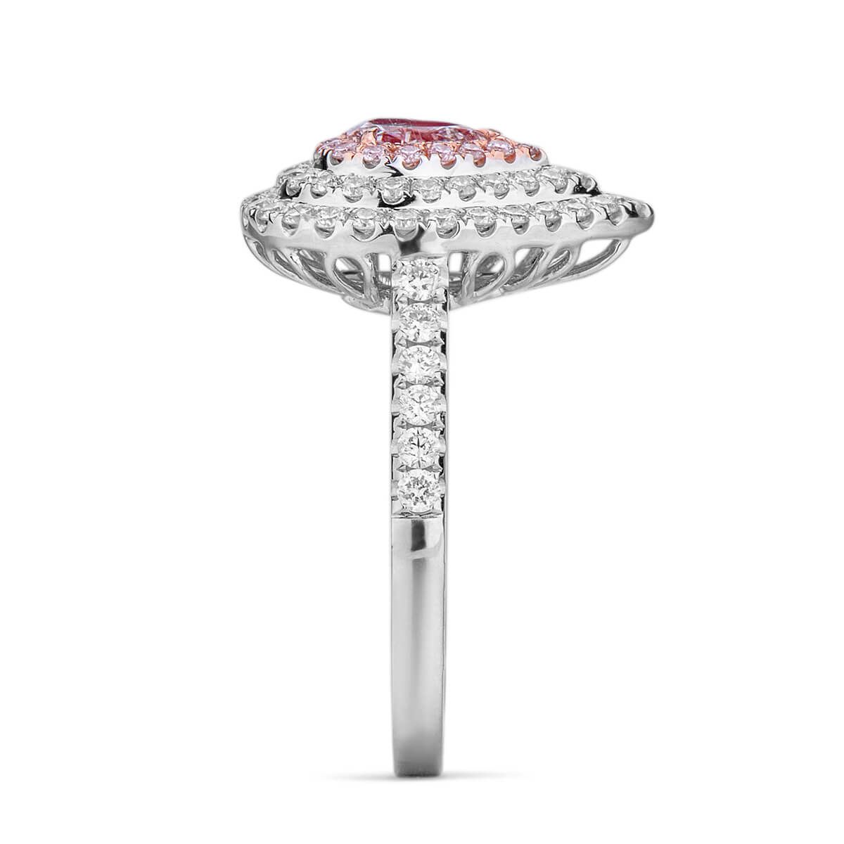 Light Pinkish Brown Diamond Ring, 0.25 Ct. (0.95 Ct. TW), Pear shape, GIA Certified, 2185670912