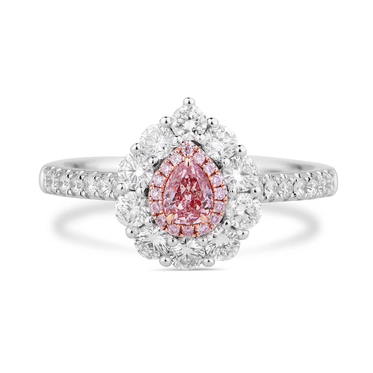Fancy Pink Diamond Ring, 0.93 Ct. TW, Pear shape, GIA Certified, 1186341910