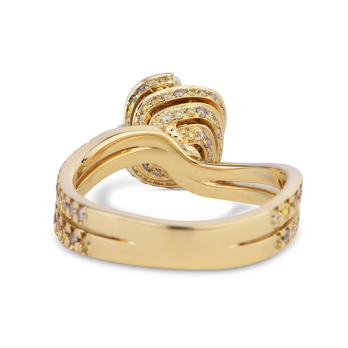 Fancy Brownish Yellow Diamond Ring, 1.28 Ct. (1.97 Ct. TW), Cushion shape, GIA Certified, 2171355701