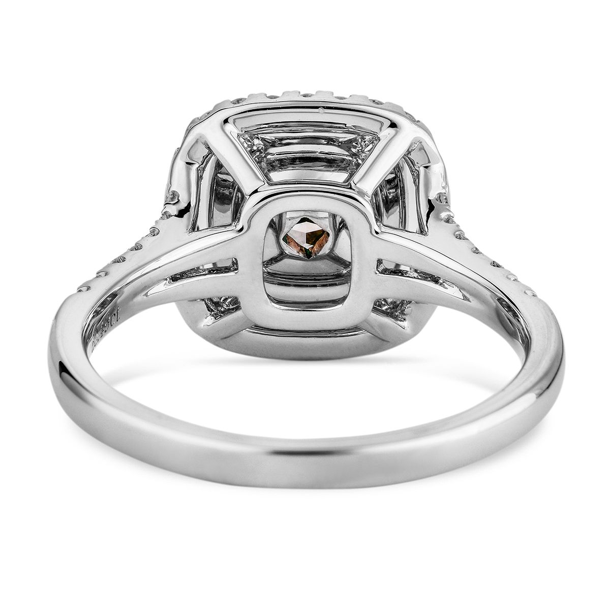 Fancy Grayish Yellowish Green Diamond Ring, 0.90 Ct. (1.39 Ct. TW), Cushion shape, GIA Certified, 2166847371