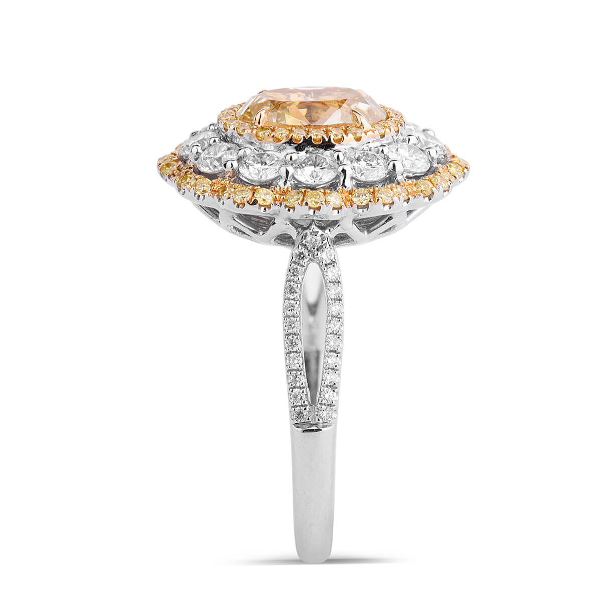 Fancy Light Yellow Diamond Ring, 1.52 Ct. (2.59 Ct. TW), Oval shape, GIA Certified, 2151759269