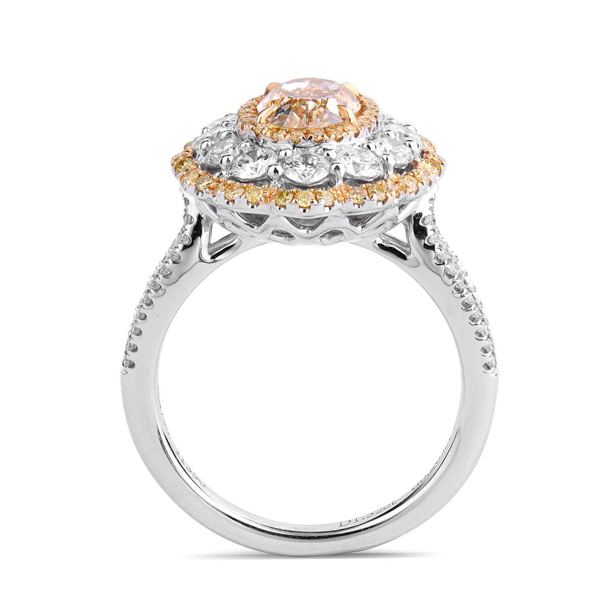 Fancy Light Yellow Diamond Ring, 1.52 Ct. (2.59 Ct. TW), Oval shape, GIA Certified, 2151759269