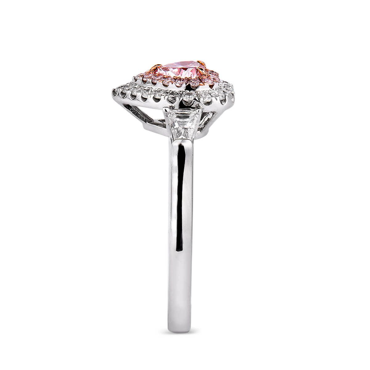 Fancy Light Pink Diamond Ring, 0.90 Ct. TW, Heart shape, GIA Certified, 5206462191
