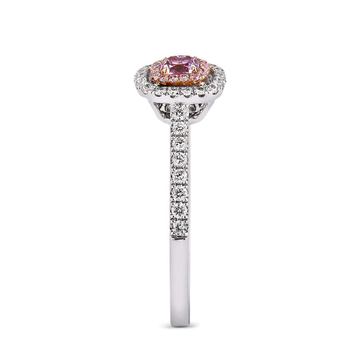 Fancy Purple Pink Diamond Ring, 0.48 Ct. TW, Radiant shape, GIA Certified, 6183351671