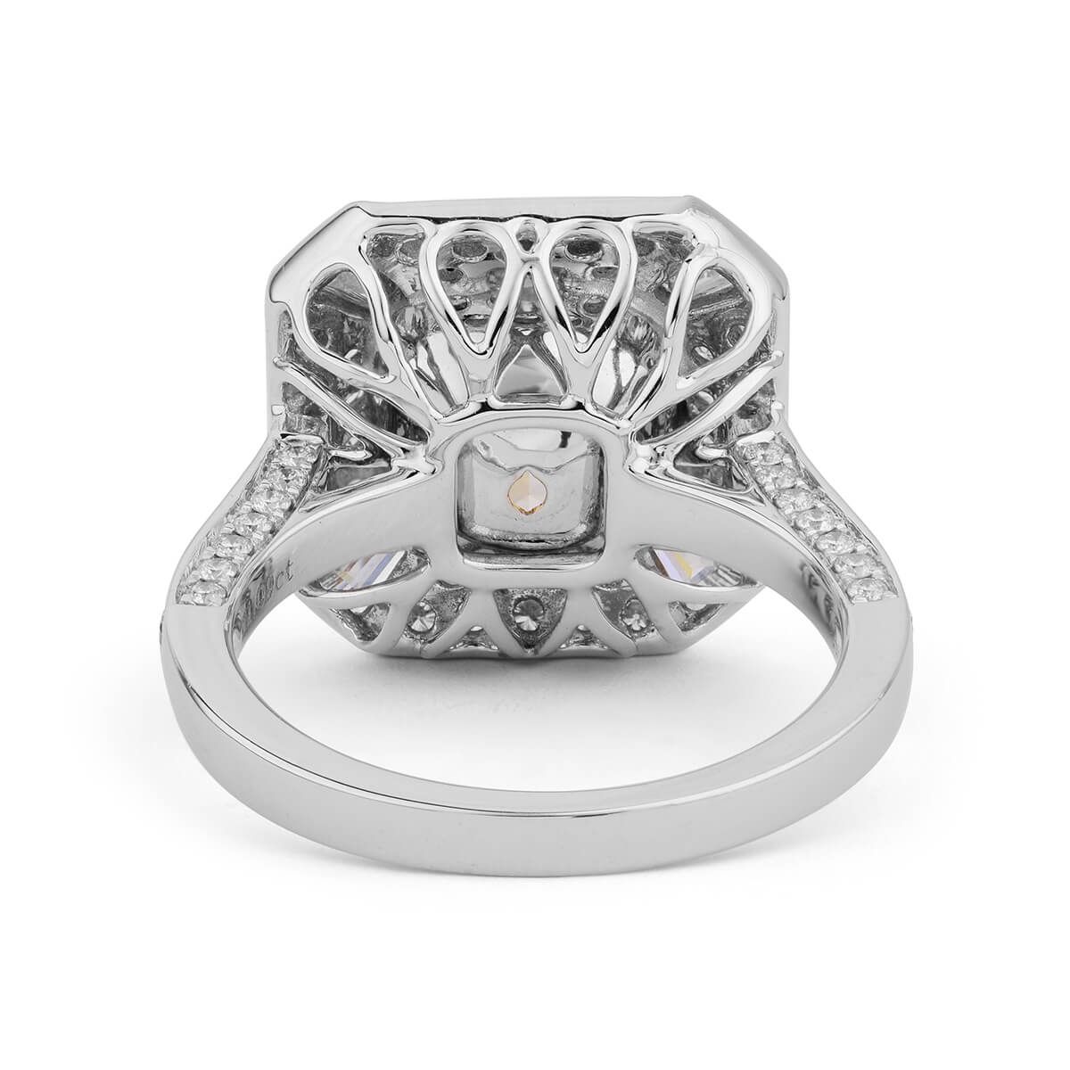 Fancy Light Yellow Diamond Ring, 1.09 Carat, Cushion shape, GIA Certified, 1209155985