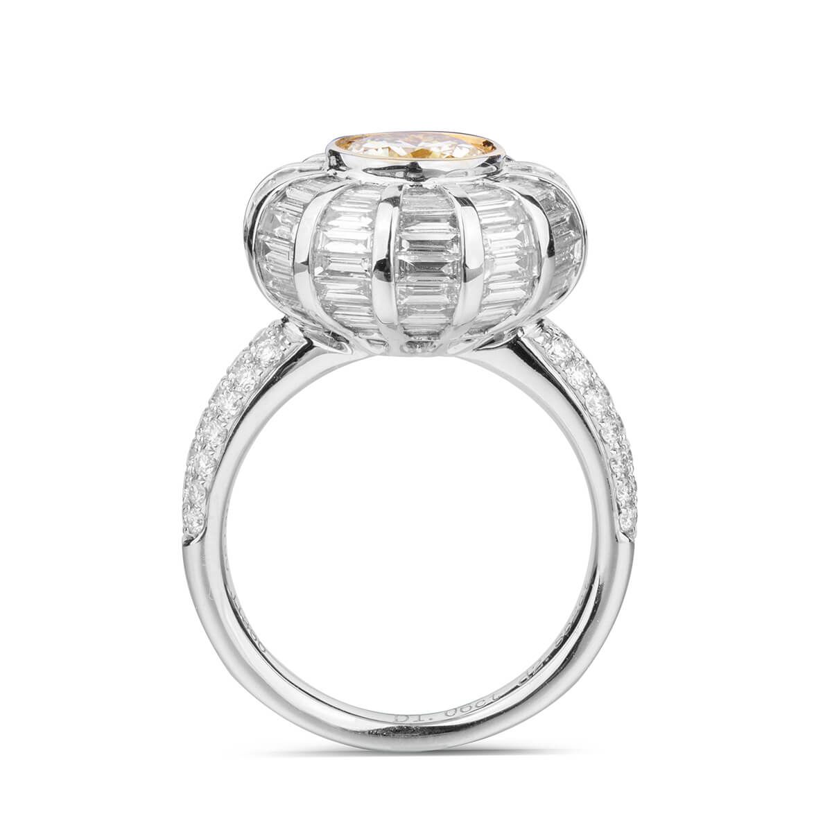 Fancy Light Yellow Diamond Ring, 1.08 Ct. (3.92 Ct. TW), Round shape, GIA Certified, 1152806136