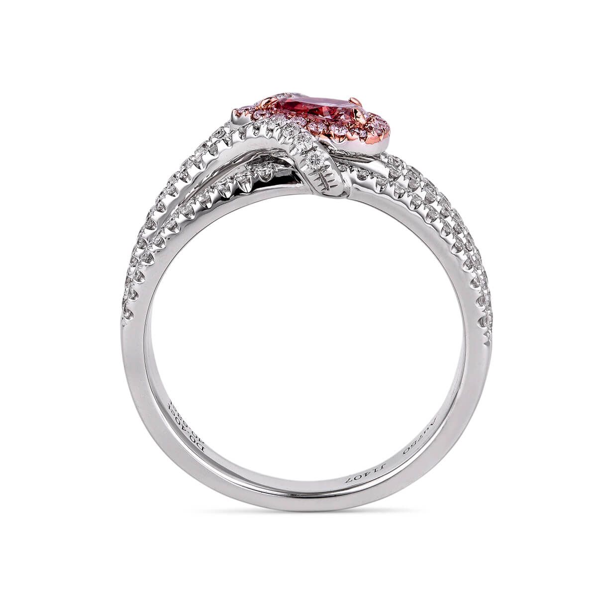 Fancy Pink Diamond Ring, 1.03 Ct. TW, Pear shape, GIA Certified, 6201470990