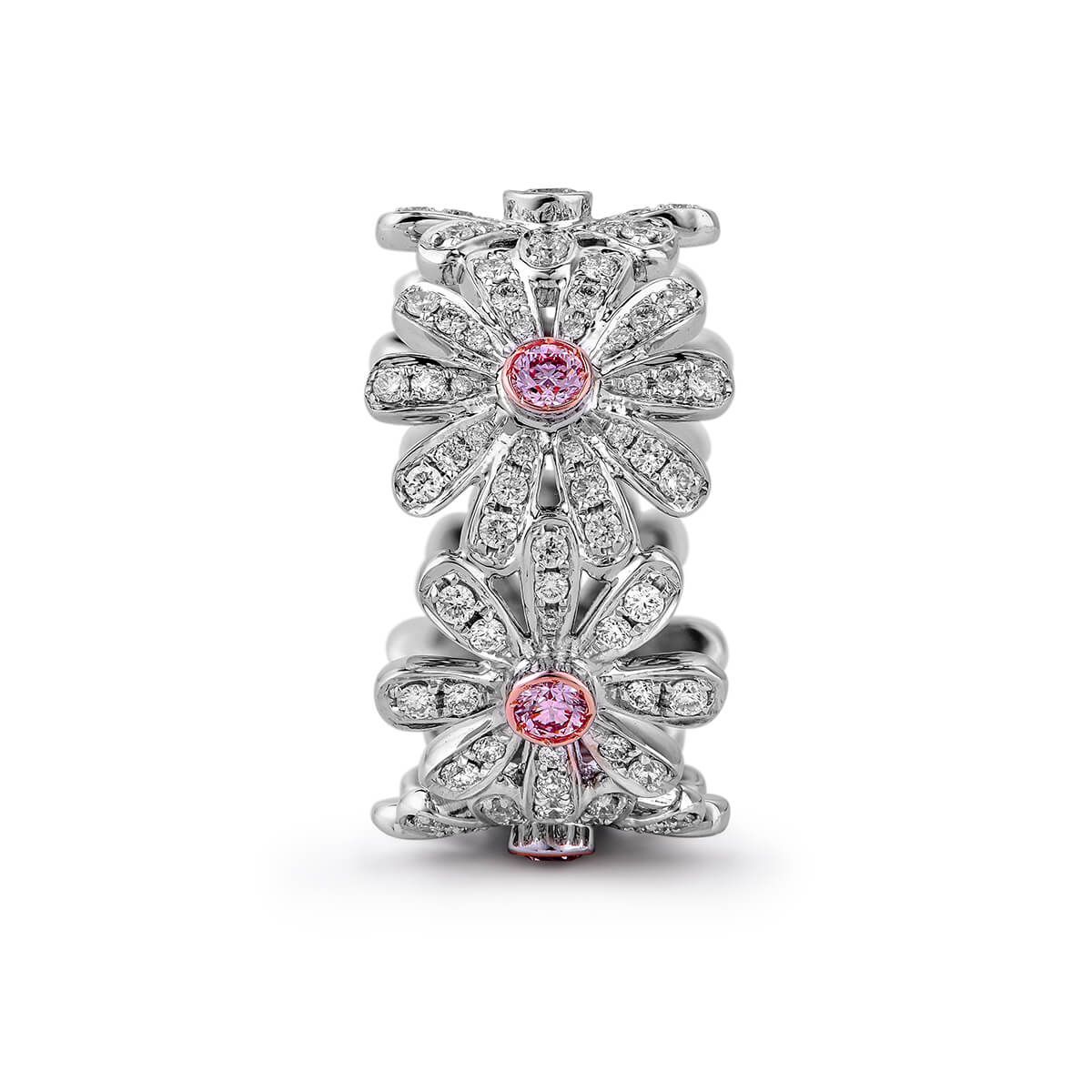 Fancy Pink Diamond Ring, 0.23 Ct. (0.92 Ct. TW), Round shape