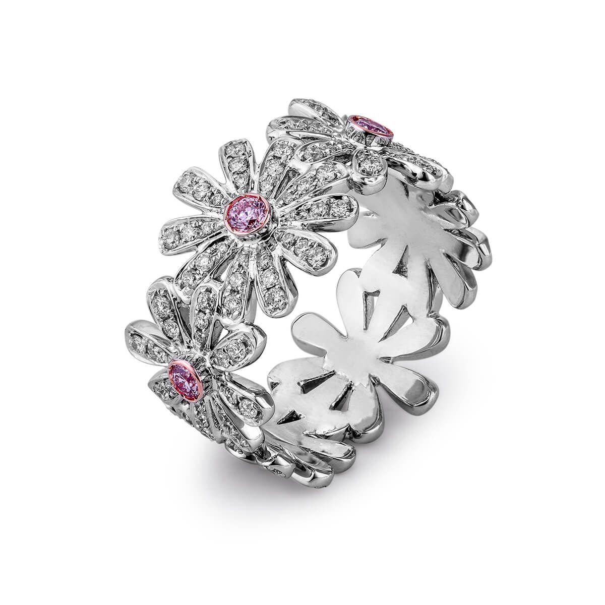 Fancy Pink Diamond Ring, 0.23 Ct. (0.92 Ct. TW), Round shape
