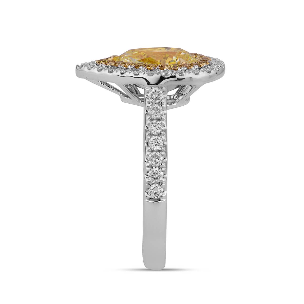 Fancy Light Yellow Diamond Ring, 1.81 Ct. TW, Pear shape, GIA Certified, 5181057928