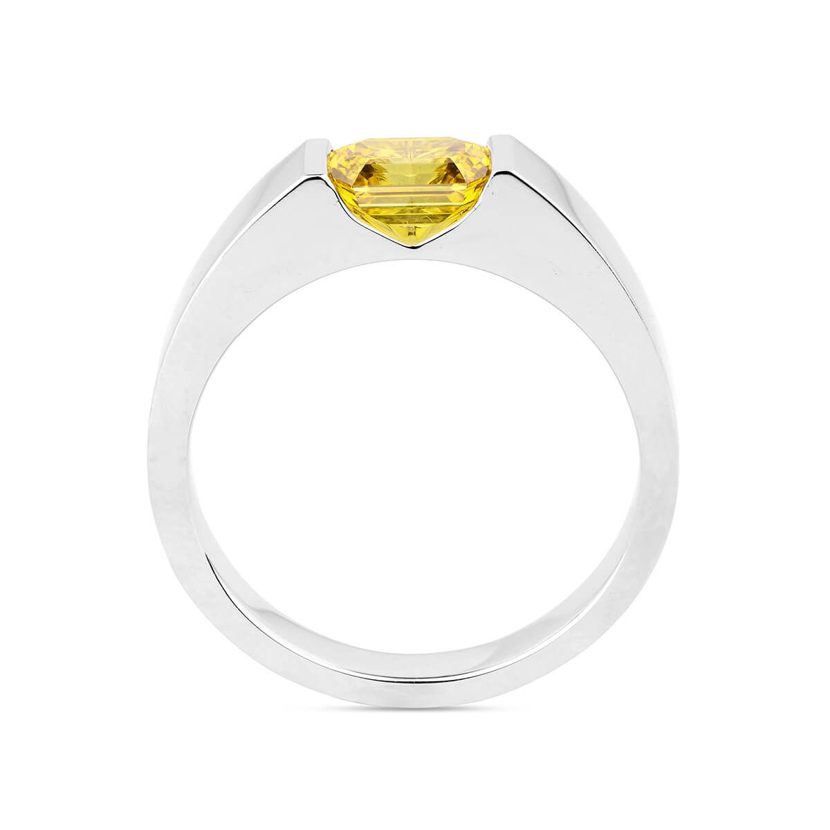 Fancy Vivid Yellow Diamond Ring, 1.04 Carat, Emerald shape, GIA Certified, 2175810569