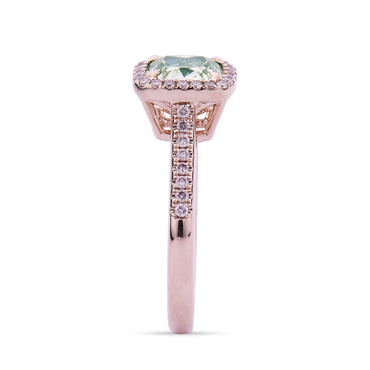 Fancy Brownish Greenish Yellow Diamond Ring, 1.62 Ct. (1.86 Ct. TW), Cushion shape, GIA Certified, 7228925223
