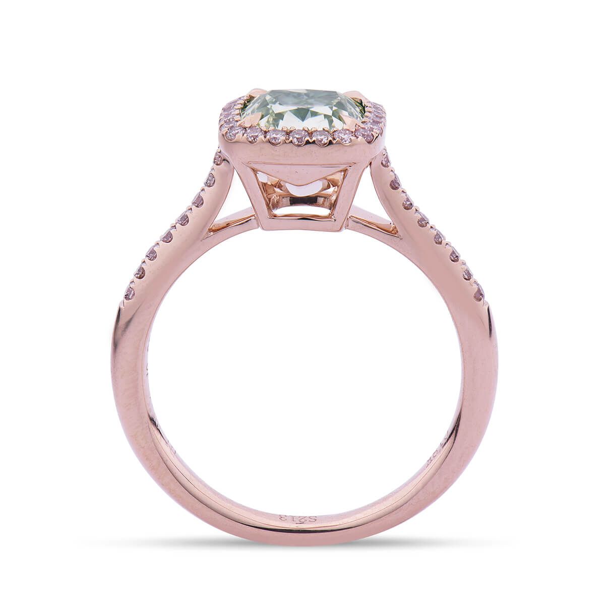 Fancy Brownish Greenish Yellow Diamond Ring, 1.62 Ct. (1.86 Ct. TW), Cushion shape, GIA Certified, 7228925223