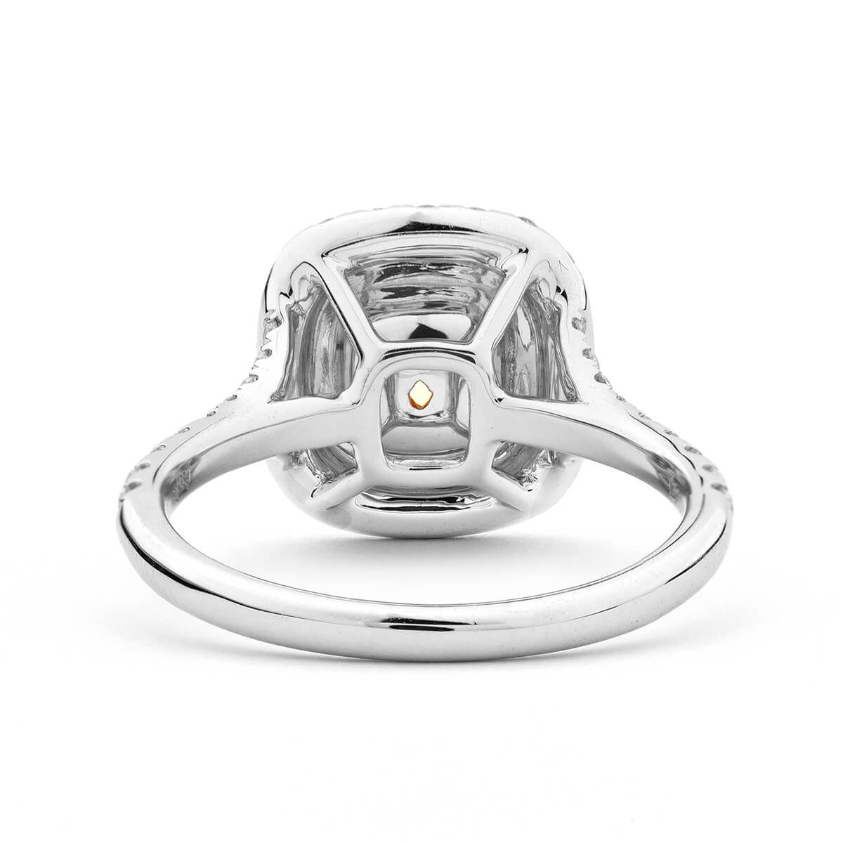 Fancy Intense Yellow Diamond Ring, 1.01 Ct. (1.65 Ct. TW), Cushion shape, GIA Certified, 2237064359