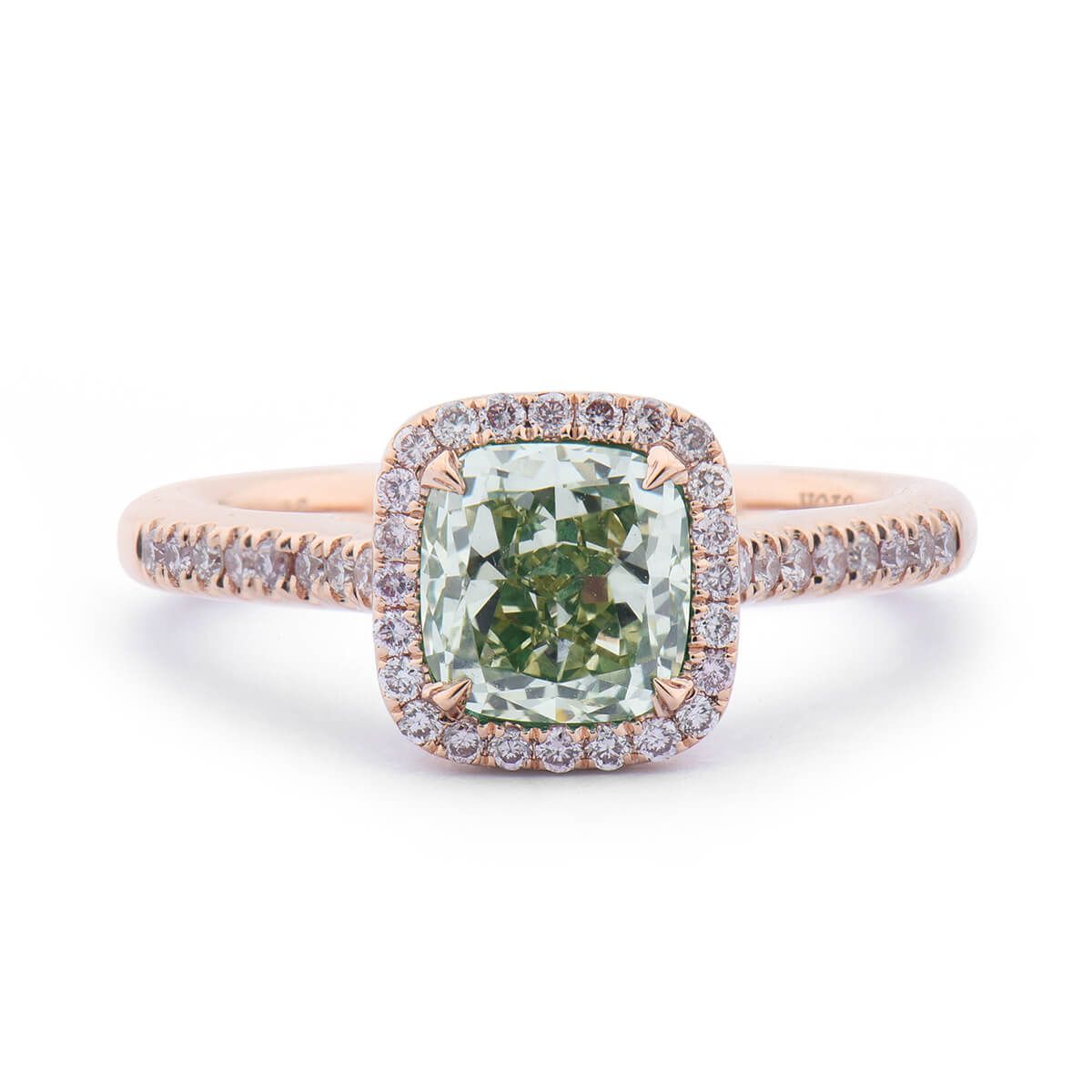 Fancy Brownish Greenish Yellow Diamond Ring, 1.82 Ct. TW, Cushion shape, GIA Certified, 2191336878