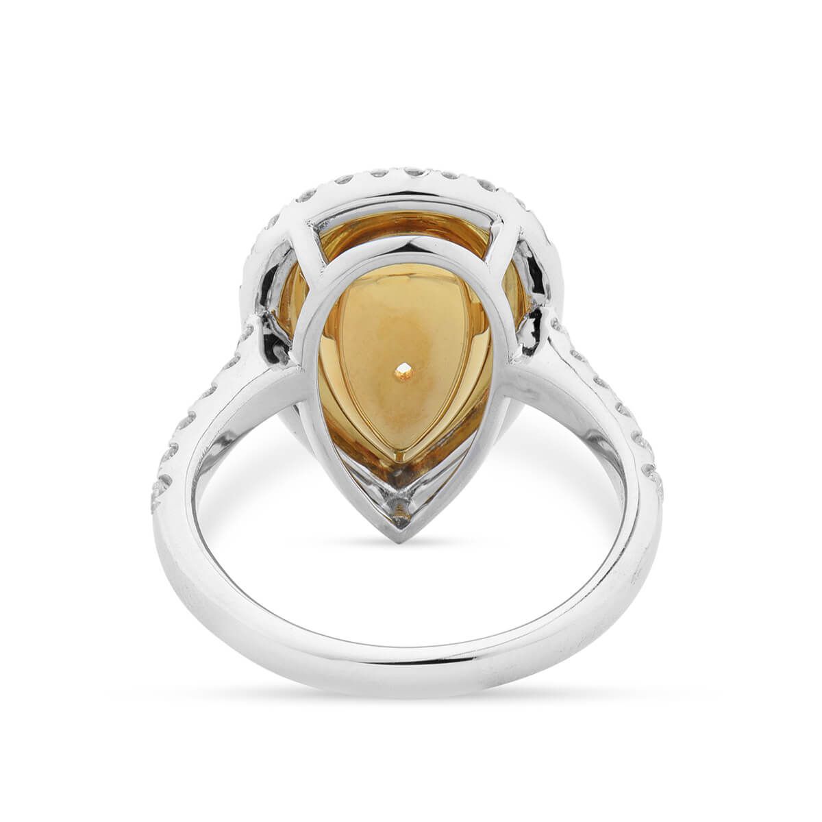 Light Yellow (U-V) Diamond Ring, 3.95 Ct. TW, Pear shape, GIA Certified, 2195371912