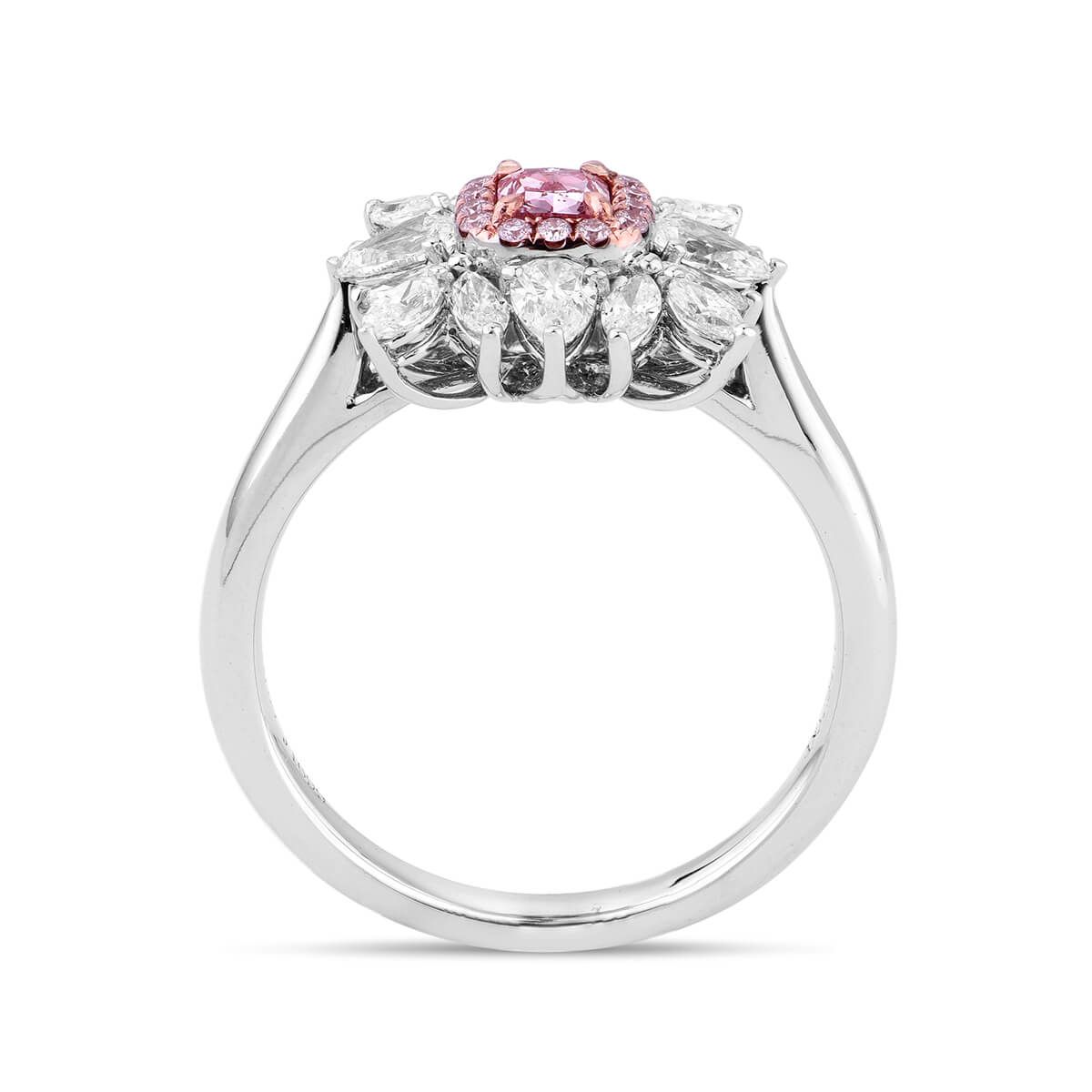 Fancy Intense Pink Diamond Ring, 0.24 Ct. (1.14 Ct. TW), Radiant shape, GIA Certified, 2183340828