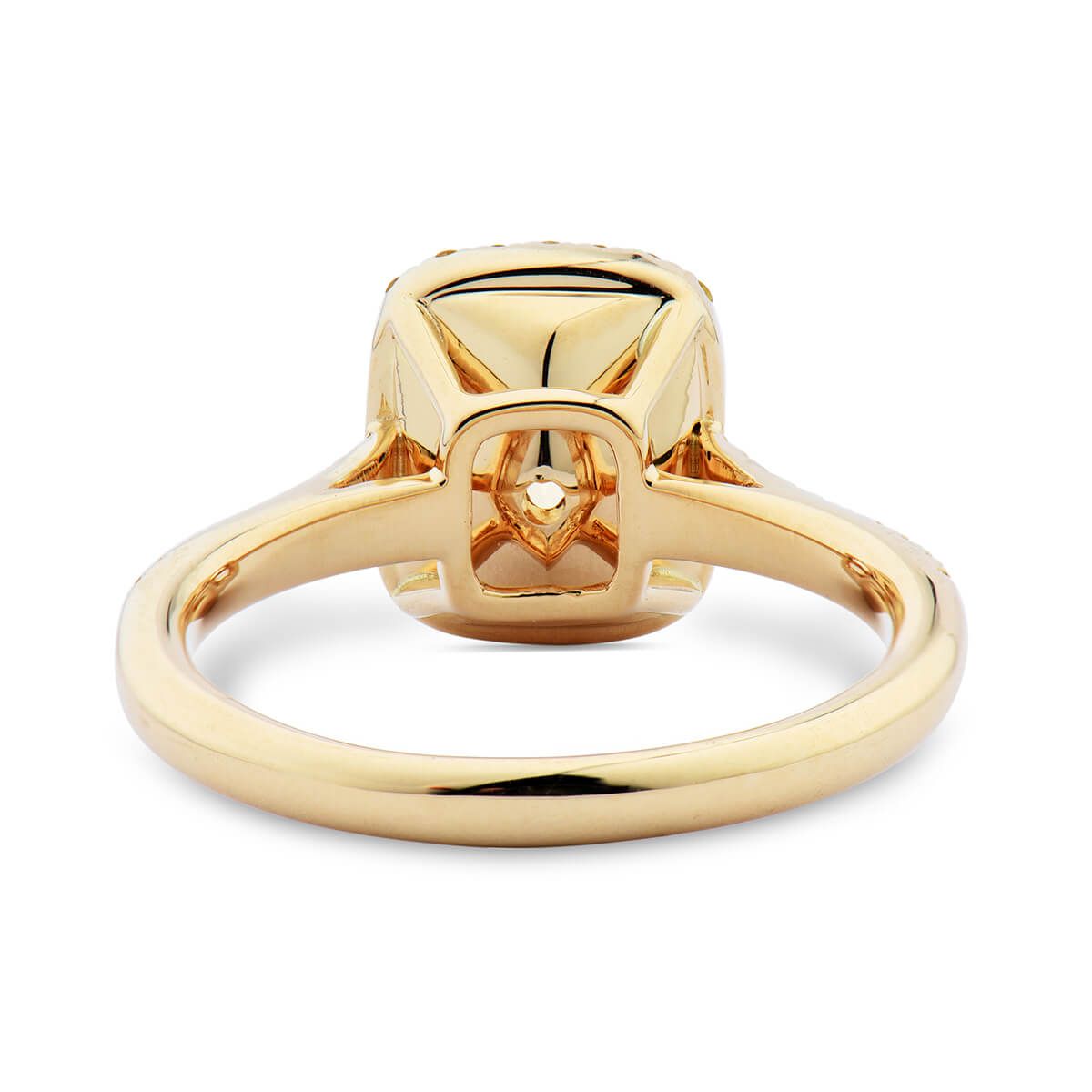 Fancy Intense Yellow Diamond Ring, 2.01 Ct. (2.29 Ct. TW), Cushion shape, GIA Certified, 2195149621